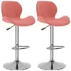 vidaXL Tabourets de bar lot de 2 rose velours