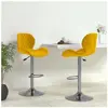 vidaXL Tabourets de bar lot de 2 jaune moutarde velours
