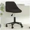 vidaXL Chaise pivotante de bureau Noir Velours