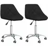 vidaXL Chaises à manger pivotantes lot de 2 noir similicuir