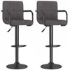 vidaXL Tabourets de bar 2 pcs Taupe Tissu