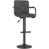 vidaXL Tabouret de bar Gris foncé Tissu