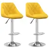 vidaXL Tabourets de bar lot de 2 jaune moutarde velours