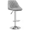 vidaXL Tabouret de bar Gris clair Velours