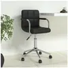 vidaXL Chaise de bureau pivotante Noir Similicuir