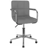 Chaise pivotante de bureau Gris clair Tissu vidaXL