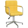 vidaXL Vidaxl Chaise Pivotante De Bureau Jaune Moutarde Tissu