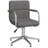 vidaXL Vidaxl Chaise Pivotante De Bureau Gris Foncé Tissu