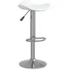 vidaXL Tabouret de bar Blanc Acier chromé et cuir artificiel