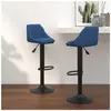 vidaXL Tabourets de bar 2 pcs Bleu Velours