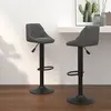 vidaXL Tabourets de bar lot de 2 gris foncé velours