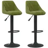 vidaXL Tabourets de bar lot de 2 vert clair velours