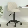 vidaXL Vidaxl Chaise De Salle À Manger Crème Velours
