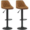 vidaXL Tabourets de bar lot de 2 marron velours