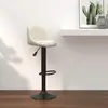 vidaXL Tabouret de bar Crème Velours