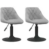 vidaXL Vidaxl Chaises Pivotantes À Manger Lot De 2 Gris Clair Velours