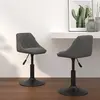 vidaXL Vidaxl Chaises Pivotantes À Dîner Lot De 2 Gris Foncé Velours