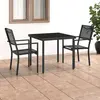 vidaXL Mobilier de salle à manger d'extérieur 3 pcs Acier