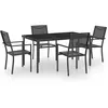 vidaXL Mobilier de salle à manger d'extérieur 5 pcs Acier