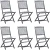 vidaXL Vidaxl Chaises Pliables D'extérieur Lot De 8 Bois D'acacia Solide