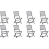 vidaXL Vidaxl Chaises Pliables D'extérieur Lot De 8 Bois D'acacia Solide