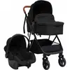 vidaXL Poussette pour bébé 3-en-1 Anthracite et noir Acier