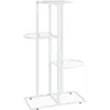 vidaXL Support pour plantes 4 niveaux 43x22x76 cm Blanc Métal