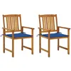 vidaXL Chaises de jardin avec coussins 8 pcs Bois d'acacia solide