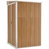 vidaXL Remise de jardin murale Marron 118x100x178 cm Acier galvanisé