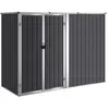 vidaXL Abri à outils de jardin anthracite 225x89x161cm acier galvanisé