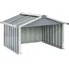 vidaXL Abri pour robot de jardin 92x97x63 cm Acier galvanisé Gris