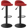 vidaXL Tabourets de bar lot de 2 rouge bordeaux velours