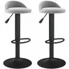 vidaXL Tabourets de bar lot de 2 gris clair velours