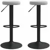 vidaXL Tabourets de bar lot de 2 gris clair velours