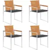 vidaXL - Tuinstoelen - 4 - st - met - kussens - massief - acaciahout