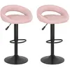 vidaXL Vidaxl Tabourets De Bar Lot De 2 Rose Velours