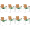vidaXL - Tuinstoelen - 8 - st - met - kussens - massief - acaciahout