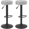 vidaXL Tabourets de bar lot de 2 gris velours