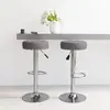 vidaXL Tabourets de bar lot de 2 gris foncé tissu