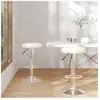vidaXL Tabourets de bar lot de 2 crème similicuir