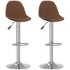 vidaXL Vidaxl Tabourets De Bar 2 Pcs Marron Tissu
