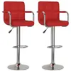 vidaXL Tabourets de bar lot de 2 rouge bordeaux similicuir