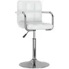 vidaXL Tabouret de bar Blanc Similicuir