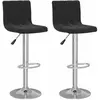 vidaXL Tabourets de bar lot de 2 noir velours