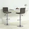 vidaXL Tabourets de bar lot de 2 gris foncé velours
