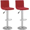 vidaXL Tabourets de bar lot de 2 rouge bordeaux velours