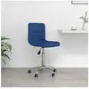 vidaXL Chaise pivotante de bureau Bleu Tissu