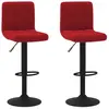 vidaXL Tabourets de bar lot de 2 rouge bordeaux velours