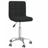 vidaXL Chaise pivotante de bureau Noir Tissu