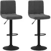 vidaXL Tabourets de bar lot de 2 noir velours